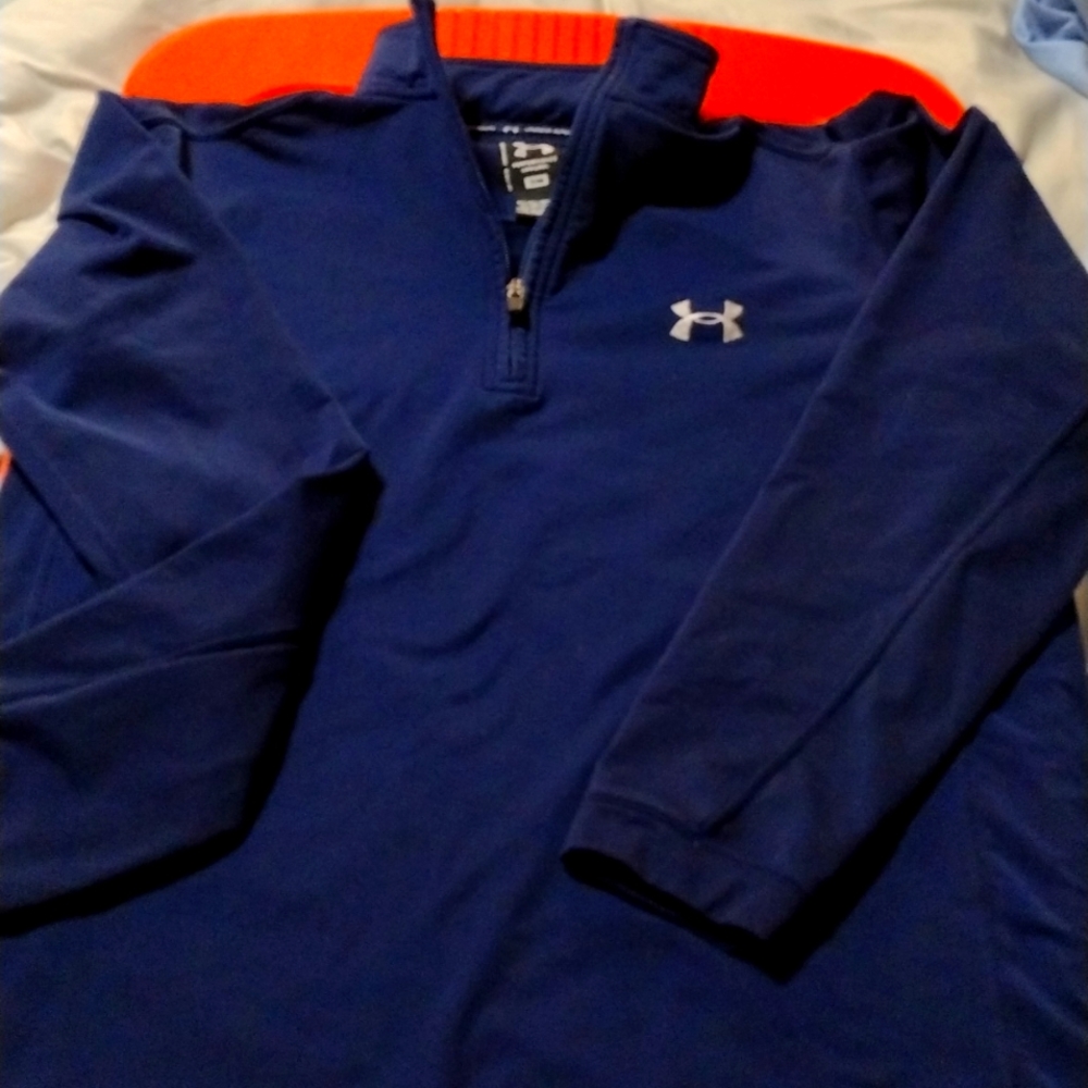 Under Armour Mens Small Navy Zip Pullover